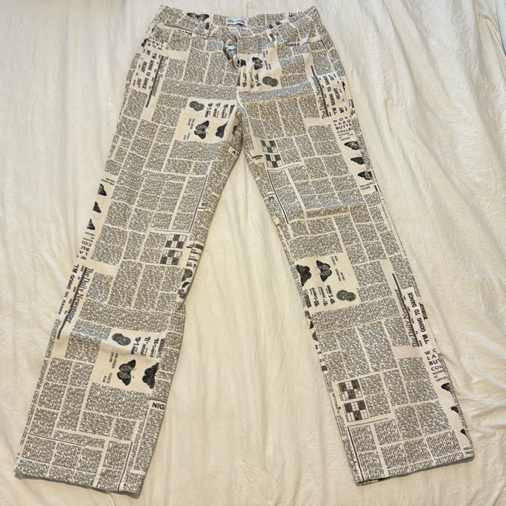 Zara newspaper jeans